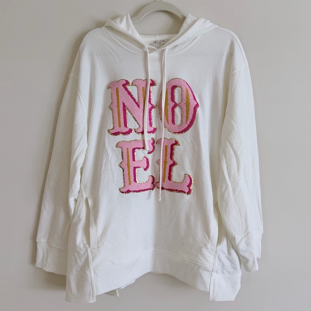 Cato NOEL Christmas Hoodie Top Womens Size 18/20 NWT Festive Holiday Shirt